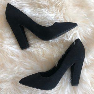 LA CHATEAU Womens Shoes, Black, Heels